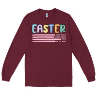 Burgundy easter  Bunny Kısses Long Sleeve Tee - MaliasSmallBusiness
