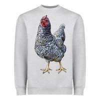 Heather Grey Dominique Chicken Heavyweight Sweatshirt - LillyAllenDesigns