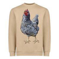 Mushroom Dominique Chicken Heavyweight Sweatshirt - LillyAllenDesigns