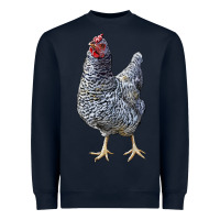 Navy Dominique Chicken Heavyweight Sweatshirt - LillyAllenDesigns