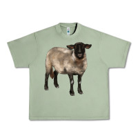 Oil Green suffolk ewe Urban Heavy Tee - BarkalooDesign