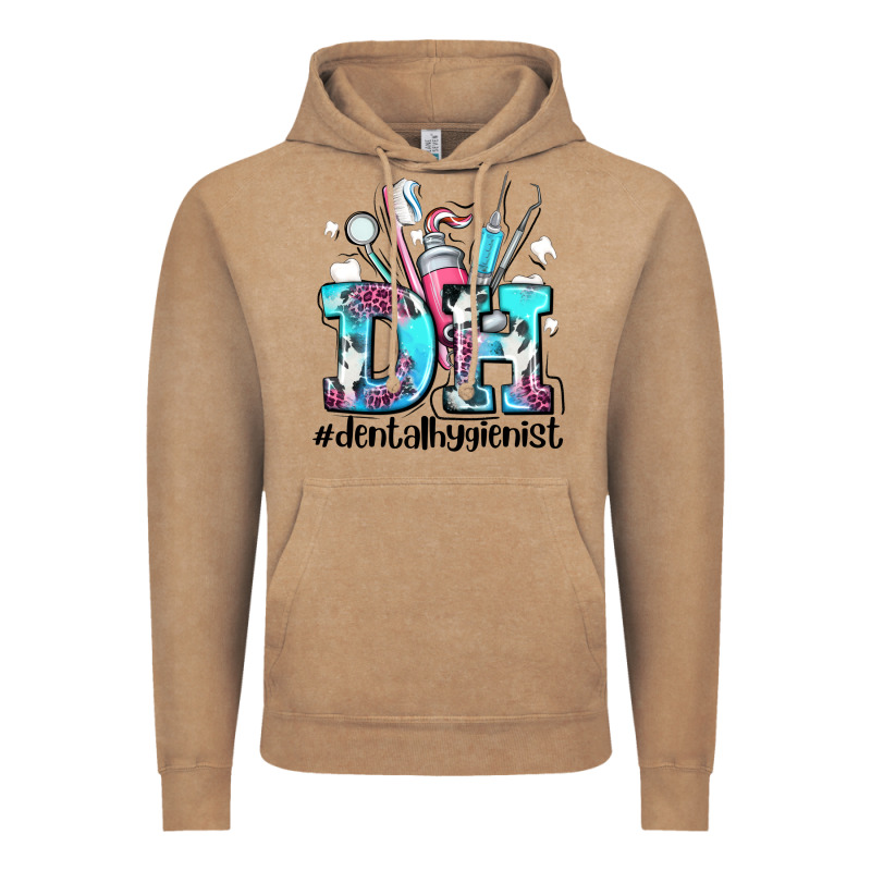 D H Dental Hygienist Vintage Hoodie by AdoDesignShop | Teevron