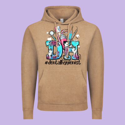 D H Dental Hygienist Vintage Hoodie Designed By Adodesignshop