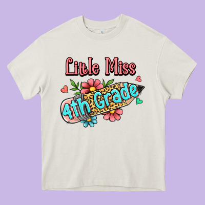 Little Miss Fourth Grade Heavy Core Tee Designed By Ranaportraitstore