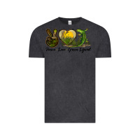Vintage Black peace love green lizard Vintage Tee - LillyAllenDesigns