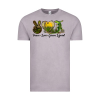 Vintage Zinc peace love green lizard Vintage Tee - LillyAllenDesigns