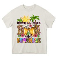 Cream the only b.s. i need is beer and sunshine Heavy Core Tee - Zillion Design Studio