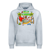 Heather Grey Hello Summer Urban Hoodie - CowCowDesign