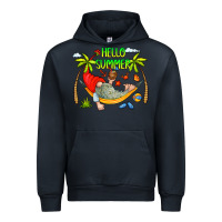 Navy Hello Summer Urban Hoodie - CowCowDesign