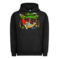 Pigment Black Hello Summer Urban Hoodie - CowCowDesign