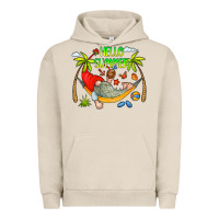 Pigment French Oak Hello Summer Urban Hoodie - CowCowDesign