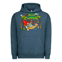 Pigment Midnight Navy Hello Summer Urban Hoodie - CowCowDesign