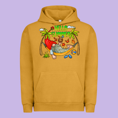 Hello Summer Urban Hoodie Designed By Cowcowdesign