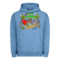 Pigment Pebble Blue Hello Summer Urban Hoodie - CowCowDesign