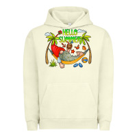 Pigment Pistachio Hello Summer Urban Hoodie - CowCowDesign