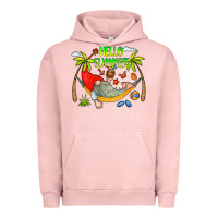 Pigment Salmon Hello Summer Urban Hoodie - CowCowDesign