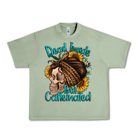 Oil Green dead inside but caffeinated Urban Heavy Tee - Jasminsmagicworld