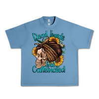 Pebble Blue dead inside but caffeinated Urban Heavy Tee - Jasminsmagicworld
