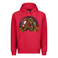 Cardinal Army Christmas rainbow Premium Hoodie - NancyCooperArtShop