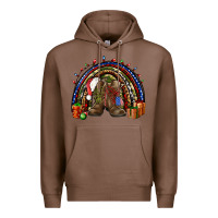 Chestnut Army Christmas rainbow Premium Hoodie - NancyCooperArtShop