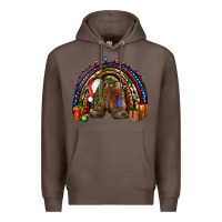 Coffee Army Christmas rainbow Premium Hoodie - NancyCooperArtShop