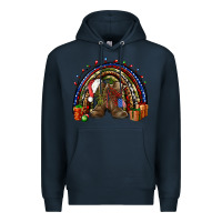 Navy Army Christmas rainbow Premium Hoodie - NancyCooperArtShop