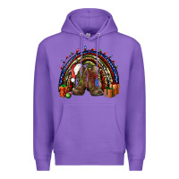 Purple Army Christmas rainbow Premium Hoodie - NancyCooperArtShop