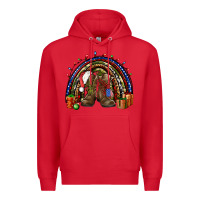 Red Army Christmas rainbow Premium Hoodie - NancyCooperArtShop