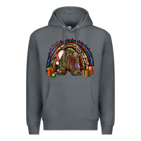 Rock Army Christmas rainbow Premium Hoodie - NancyCooperArtShop