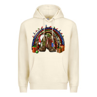 Sandshell Army Christmas rainbow Premium Hoodie - NancyCooperArtShop