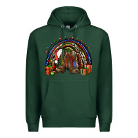 Sports Green Army Christmas rainbow Premium Hoodie - NancyCooperArtShop