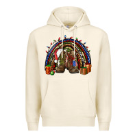 Tofu Army Christmas rainbow Premium Hoodie - NancyCooperArtShop