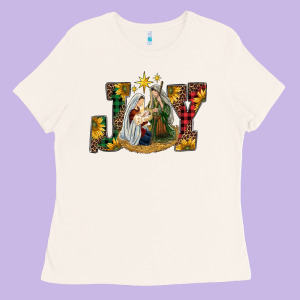Joy Holy Family Ladies Tee Designed By Ranaportraitstore