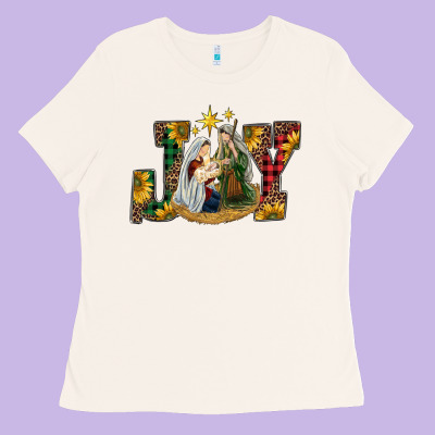 Joy Holy Family Ladies Tee Designed By Ranaportraitstore