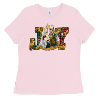 Bubblegum Pink joy holy family Ladies Tee - RanaPortraitStore