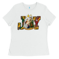 White joy holy family Ladies Tee - RanaPortraitStore