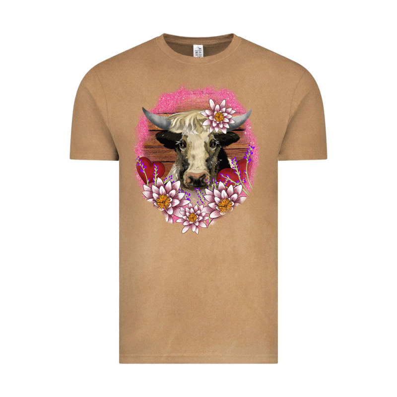 V.d Lotus And Cow Vintage Tee by AdoDesignShop | Teevron