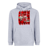 Heather Grey Merry Christmas Y'all Truck Heavyweight Hoodie - Bettercallsaul