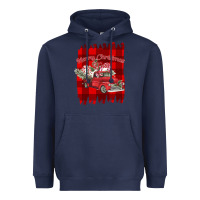 Navy Merry Christmas Y'all Truck Heavyweight Hoodie - Bettercallsaul