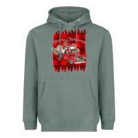 Sage Merry Christmas Y'all Truck Heavyweight Hoodie - Bettercallsaul