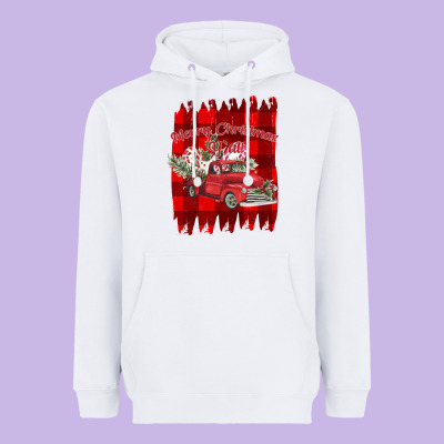 Merry Christmas Y'all Truck Heavyweight Hoodie Designed By Bettercallsaul