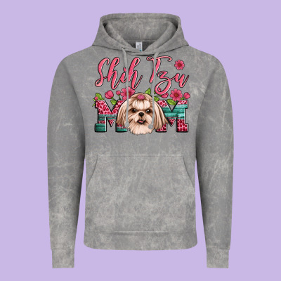 Shih Tzu Mom Vintage Hoodie Designed By Artiststas