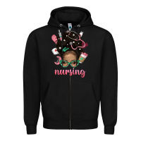 Black Afro Messy Bun Nursing Bbs Zipper Hoodie - BundleAndBundleShop