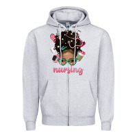 Heather Grey Afro Messy Bun Nursing Bbs Zipper Hoodie - BundleAndBundleShop