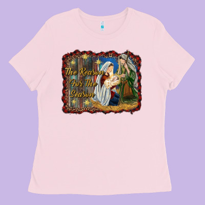 Jesus Is The Reason For The Season Ladies Tee Designed By Ranaportraitstore