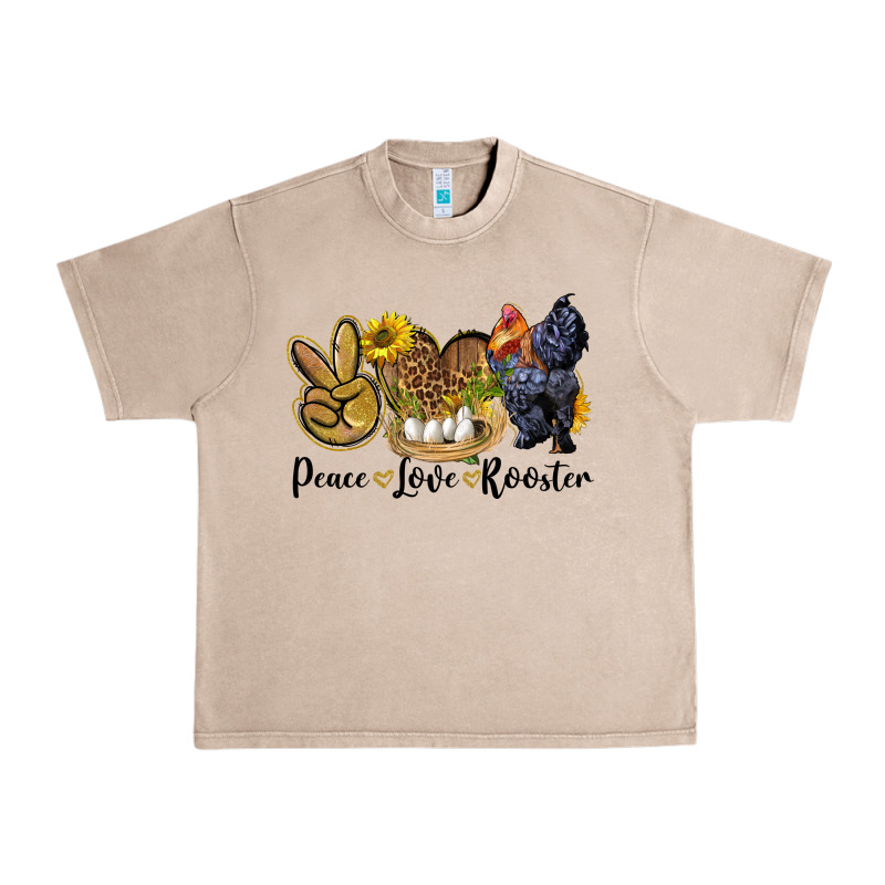 Peace Love Rooster Urban Heavy Tee by LillyAllenDesigns | Teevron