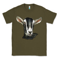 Army Green alpine goat head Classic Tee - LillyAllenDesigns
