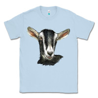 Dusty Blue alpine goat head Classic Tee - LillyAllenDesigns