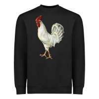 Black Leghorn Rooster Heavyweight Sweatshirt - LillyAllenDesigns