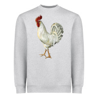 Heather Grey Leghorn Rooster Heavyweight Sweatshirt - LillyAllenDesigns